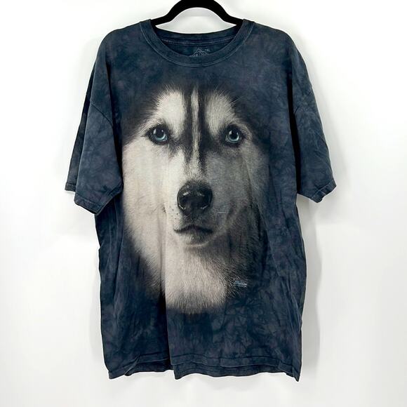 The Mountain Grey Wolf Tie Dye T-Shirt - Gray - XL - Picture 1 of 8